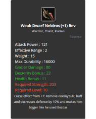 Weak Dwarf Nebiros
 +-+1 Rebirt