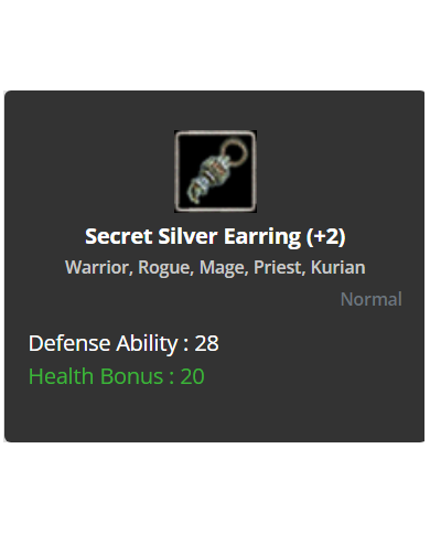 Secret Silver Earring +2 (DUAL)