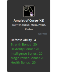 +2 Amulet of Curse