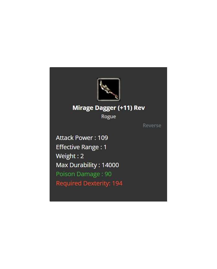 +11 Mirage Dagger