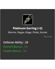 Platinum Earring +2