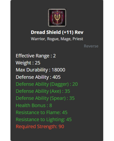 +11 Dread Shield