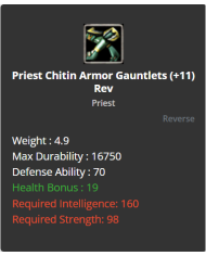 +9 Priest Chitin Set