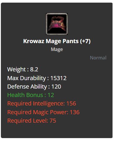 +7 Mage Krowaz Set