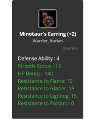 +2 Minotaur's Earring