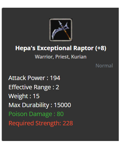 +8 Hepa's Expencional Raptor