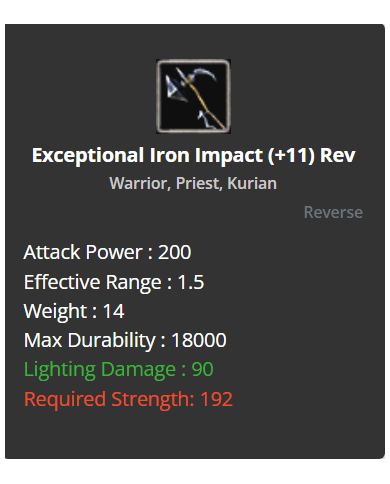 +11 Exceptional Iron Impact 