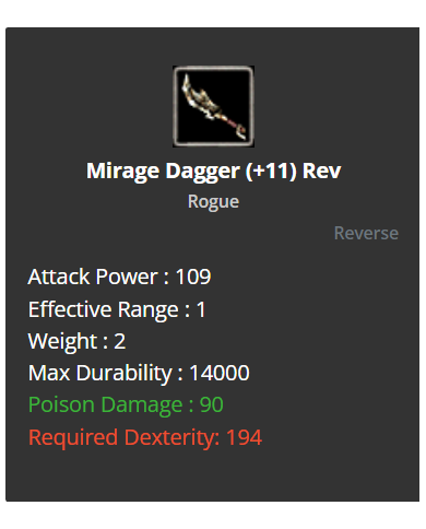 +11 Mirage Dagger