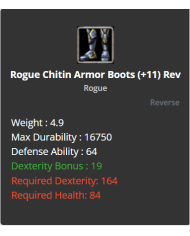 +9 Rogue Chitin Boot