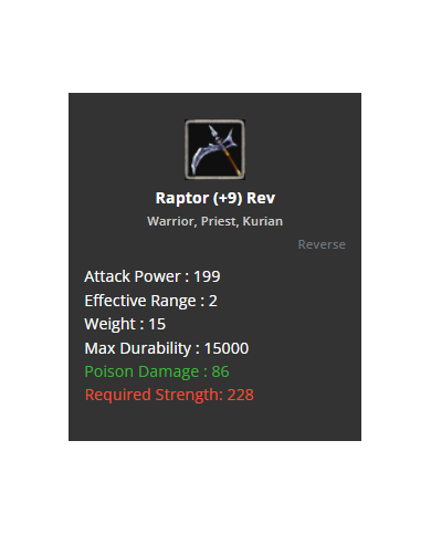 +9 Reverse Raptor