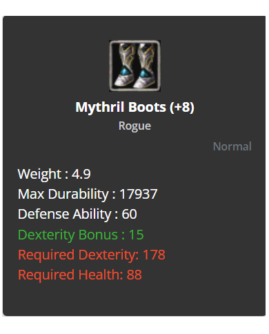 +8 Mythrill Boots