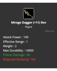 Mirage Dagger +11