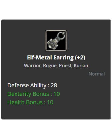 Elf-metal Earring +2