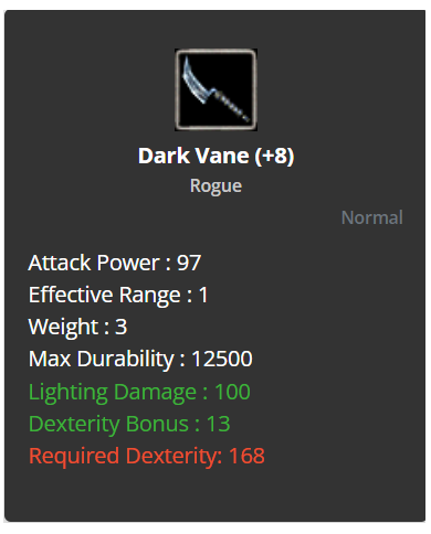 Dark Vane +8 