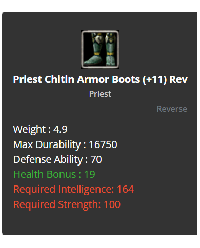 +9 Priest Chitin Boots