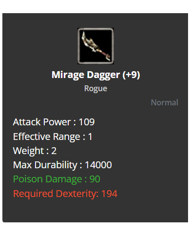 +9 mirage dagger