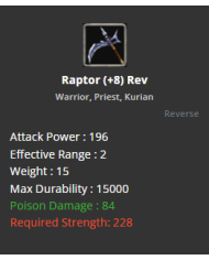 raptor reserve +9 